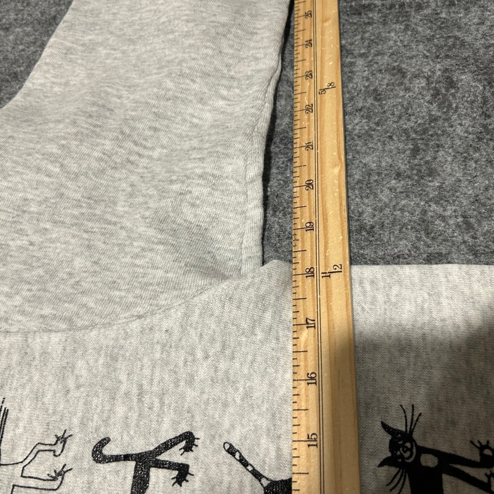 Vintage 1991 Tultex Cat Graphic Sweatshirt Grey 90s Retro Size Small - Picture 5 of 10